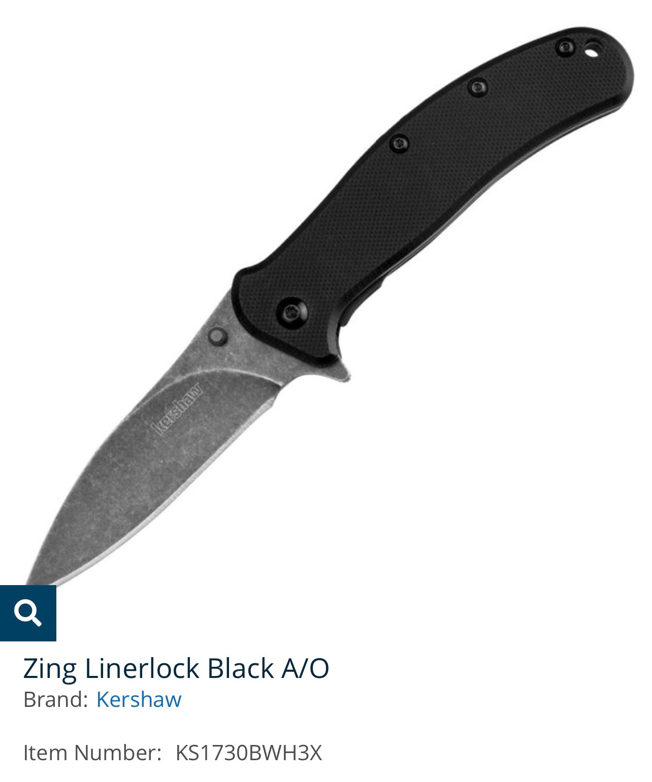 Zing Linerlock Black A/O
